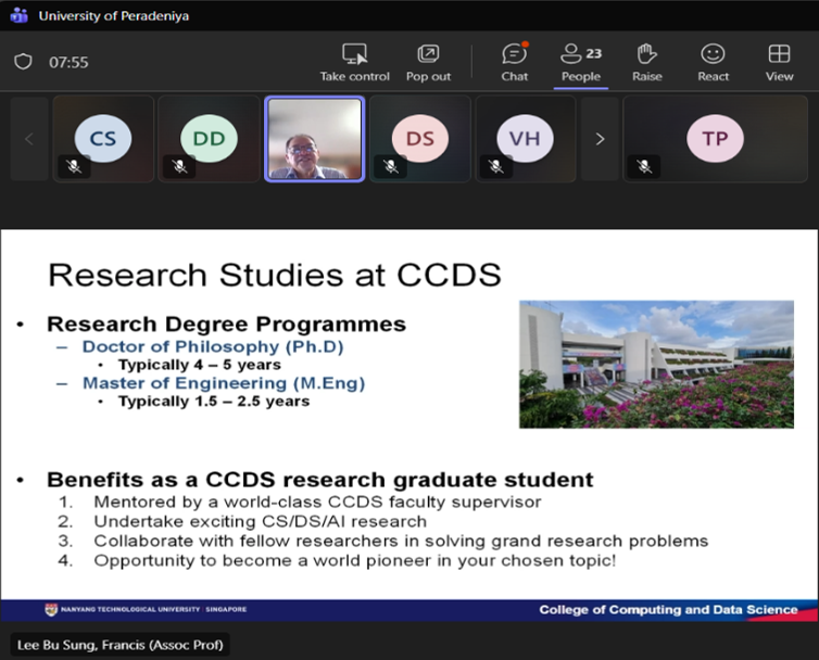 Virtual Meeting NTU Sri Lanka